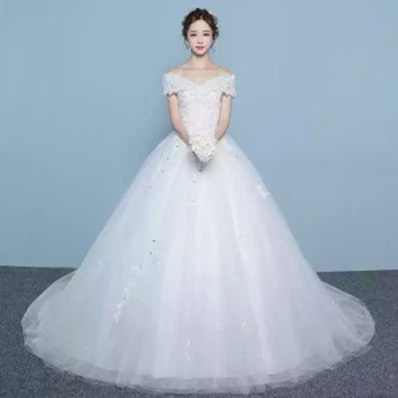 激安 新品 花嫁 ウエディングドレス 袖あり二次会 結婚式 ブライズメイドドレス 発表会 ステージドレス フォーマルドレス ホワイト 白 通販 Lineポイント最大1 0 Get Lineショッピング
