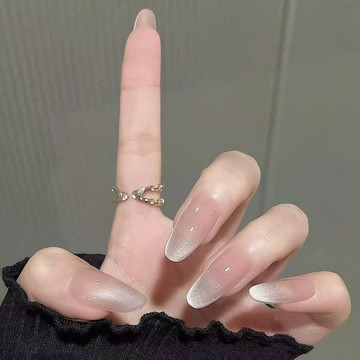🎀日韓爆款🎀 新款穿戴甲清透貓眼高階純欲短款中長款美甲貼片春季冬季秋季冬季
