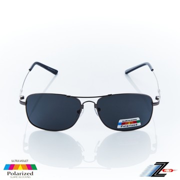 Z-POLS 頂級記憶合金輕量設計金屬銀灰055 搭Polarized寶麗來 抗UV400偏光太陽眼鏡(抗紫外線偏光)
