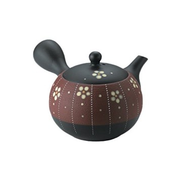 【領券滿額折100】 日本製 常滑燒 昭萠 11号 黒丸茶線花急須(200ml)