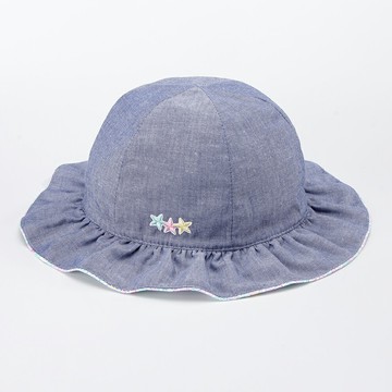 JUMEE -BLUE-雙面戴可愛寶寶帽（寶寶 小童） 荷葉帽簷款