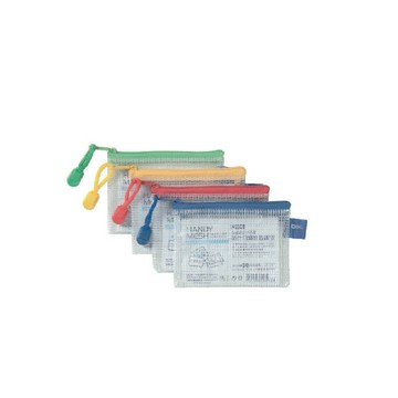 COX 三燕 網格 橫式 證件 拉鏈袋 顏色隨機 12個 /包  NO.545H｜領券最高折$220