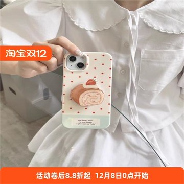 瑞士卷支架適用三星s24ultra手機殼硅膠s23+/s21fe小清新s20韓風波點a54/a53a34時尚note20甜酷女s10+全包