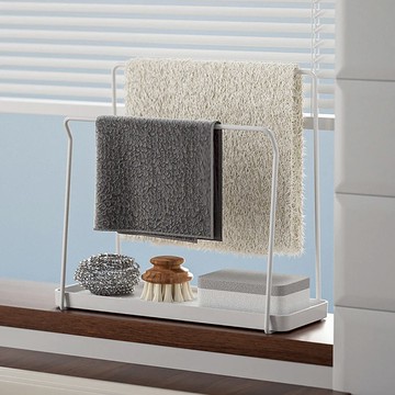 YOUFONE LIFE 抹布晾曬架/不鏽鋼瀝水抹布架-白色(買一送一)