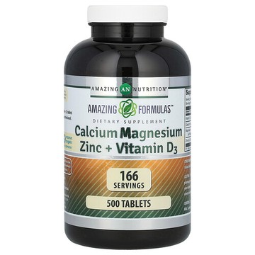 Amazing Nutrition, 驚奇配方，鈣鎂鋅 + 維生素 D3，500 片