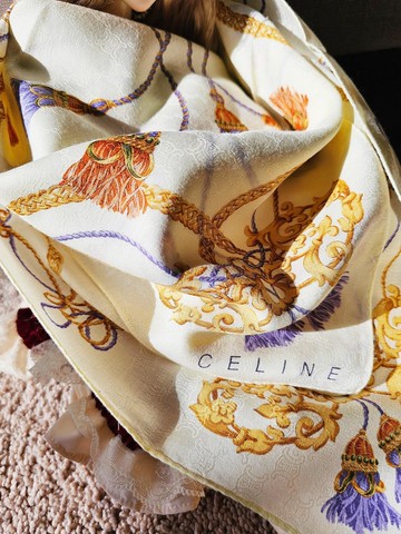 Vintage CELINE 棉製多用途方巾