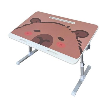 HONG JIN 宏晉 升級版多功能摺疊升降桌  卡皮巴拉 棕色