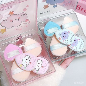 🌈臺灣熱銷🌷粉撲界的天花闆雲感手指粉撲套盒植絨海綿定妝提亮腮紅遮瑕不卡粉 Z0SF