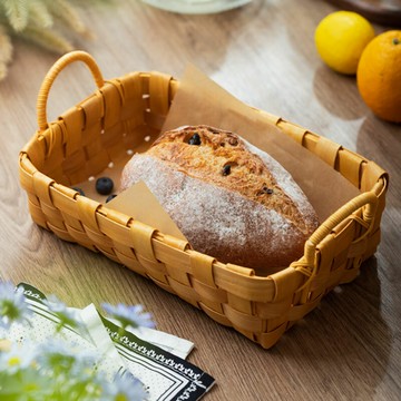北歐面包籃 烘焙家用藤編野餐籃桌面零食雜物儲物廚房水果收納筐