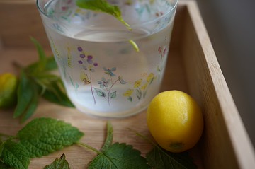 日本手感玻璃杯- 草花