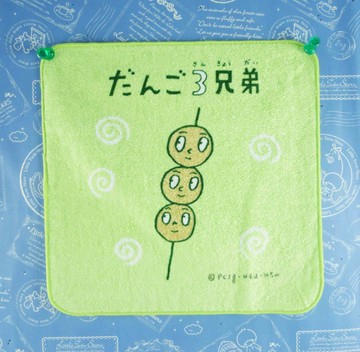 【震撼精品百貨】丸子三兄弟_だんご三兄弟-小方巾-中串綠*13129