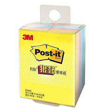 3M 狠黏 六色便條紙磚 2056S