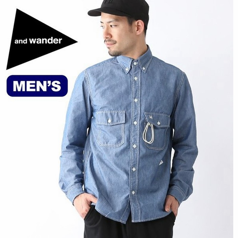 And Wander アンドワンダー Pl ダンガリーシャツ メンズ 通販 Lineポイント最大0 5 Get Lineショッピング