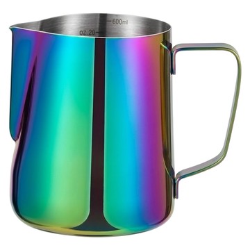 Couselect 304不鏽鋼電鍍拉花杯/咖啡奶泡壺 600ml  炫彩色  1個