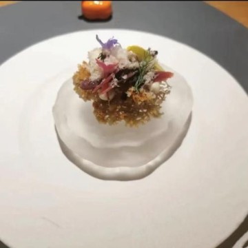 餐廳位上西餐甜品玻璃碟下午茶點心盤分子料理魚子醬玻璃碟磨砂碟