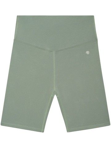 ANINE BING - Blake high-waist biker shorts - women - Recycled Polyester/Spandex/Elastane - XXS - Green