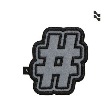 LOJEL刺繡貼紙黑白-#