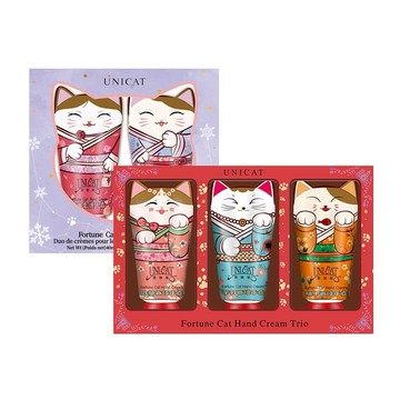 【UNICAT 變臉貓】錢來！好運貓護手霜禮盒組(招財貓3入+福氣貓2入)  買就送-限量萌貓感謝卡