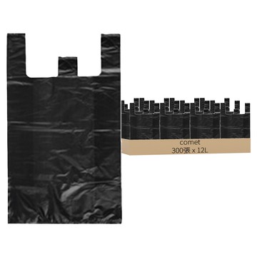 comet 黑色手提塑膠袋  12L  300張