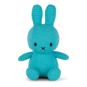 BON TON TOYS Miffy米菲兔ECO燈芯絨填充玩偶-限量版 藍綠 23cm