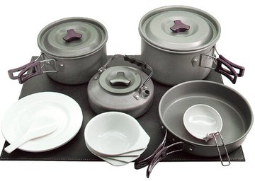 RHINO K-4 四人鋁合金套鍋 Cooking Set 陽極硬化處理/黑鋁