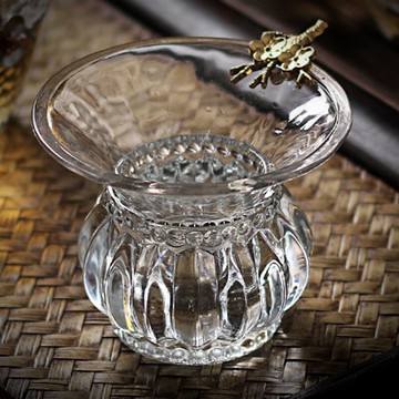 耐熱玻璃茶漏茶濾家用功夫茶道零配透明加厚過濾網茶隔套組