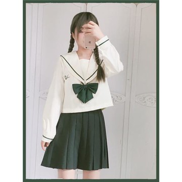 幽蘭/原創JK制服女春秋長袖中間服正版水手服套裝日系學院風森系