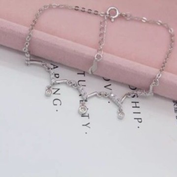 925純銀手鍊 鑲鑽手環-韓系潮流精緻優雅七夕情人節禮物女飾品73dp229【獨家進口】【米蘭精品】