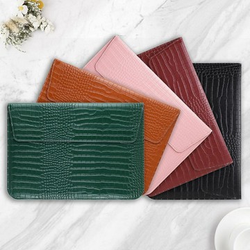 時尚鱷魚紋內膽包 筆電收納包適用Macbook M1 M2芯片11/12/13/14/15/16吋 多功能支架輕薄防水