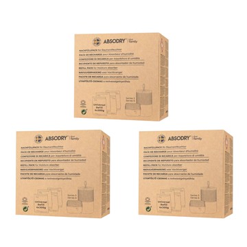 Absodry 乾乾好免插電除濕器 Series3 除濕劑補充包 3盒組（Series3 適用）