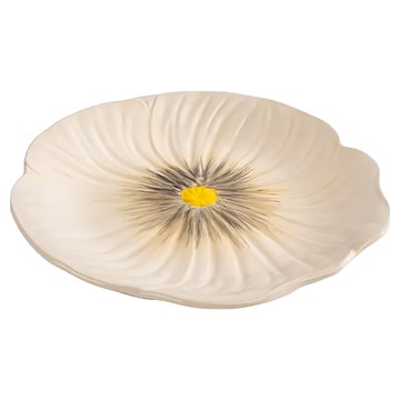 瑞典 BYON Poppy 罌粟花朵盤  盤21 x 20.55 x 3cm  杯14 × 11.5 x 5.5cm/盤21 x 20.55 x 3cm/碗11 x 11 x 5cm  杏色  1個