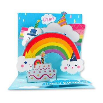 彩虹雲朵【Up With Paper-立體卡片 生日祝福】