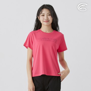 女UPF50+防曬抑菌圓領短袖排汗衣 AL2511034 桃紅 (S-2XL)