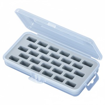 日本 Clover 可樂牌 28格梭子收納盒  藍色  1個