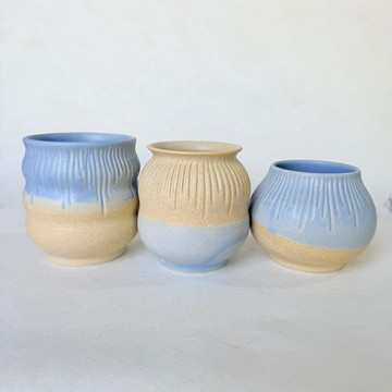 柔光莫蘭迪。盆栽 陶盆 有孔花盆 手工陶器 新年禮物