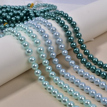 宏雲Hongyun-DB--彩色珍珠散珠3-10mm手工串珠diy飾品配件材料施家珍珠項鍊半成品