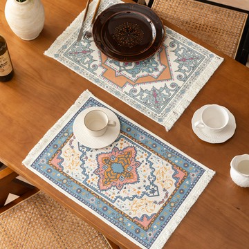 『百貨屋二號』棉線編制餐墊北歐風編織隔熱墊布藝餐桌防燙墊子碗墊砂鍋墊茶杯墊