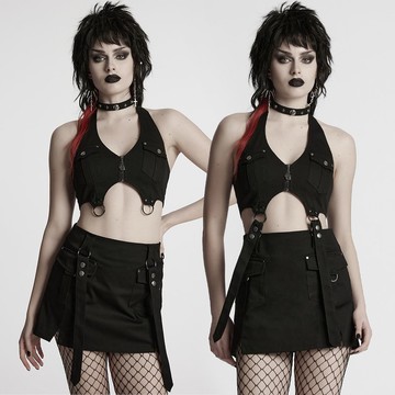 龐克自然之靈掛脖背心連身裙 / 兩件式