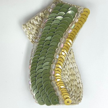 薰衣草紫色亮片橢圓耳環 抗敏醫療鋼材質