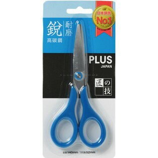 【角落文房】PLUS 34-135 SC-140C 5.5吋 剪刀 藍
