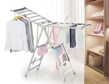 折疊晾衣服架子涼衣架曬架晾衣架毛巾架臥室掛衣架落地式曬被子架DF  都市時尚