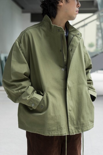 Jacket 日系潮流美式復古工裝外套 防撕裂面料M51立領軍綠寬鬆款