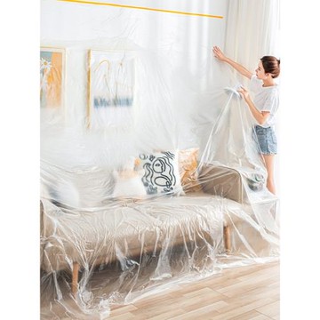 家用防塵膜家具保護裝修遮蓋宿舍床罩一次性防灰塵透明塑料薄膜布