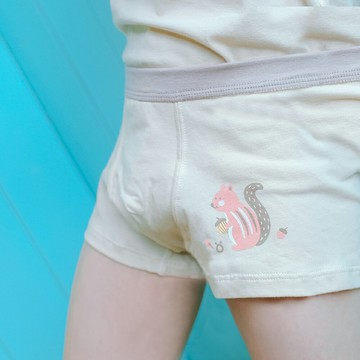 minihope男童四角褲-古靈精怪的條紋松鼠