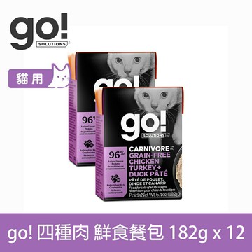【SofyDOG】go! 鮮食利樂貓餐包 豐醬系列 無穀四種肉182g 12件組 貓罐 主食罐 肉泥口感 全年齡可食用【APP下單天天10%點數回饋】