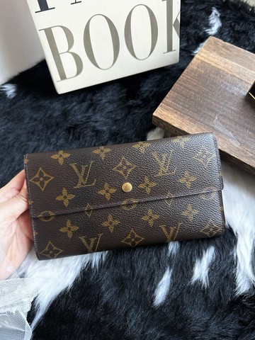 中古品 Louis Vuitton 路易威登 老花長銀包