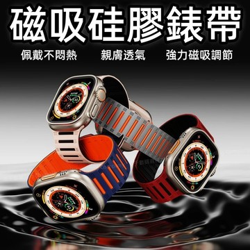 圓柱磁吸錶帶 狂甩不掉 適用於 Apple watch 蘋果 iWatch 11 10 9 8 7 6 SE3 手錶帶