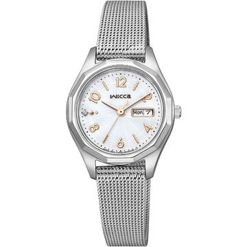 CITIZEN 星辰 Wicca 少女系列太陽能優雅米蘭帶淑女腕錶KH3-517-11