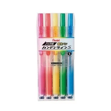 【Pentel飛龍】SXNS15-5 自動螢光筆套組   1.0~4.5mm  5色裝/組【APP滿額下單10%點數(單一帳號最高5000點)】1/31止