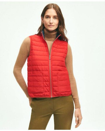 Brooks Brothers Women's Reversible Puffer Vest | Blue | Size XS